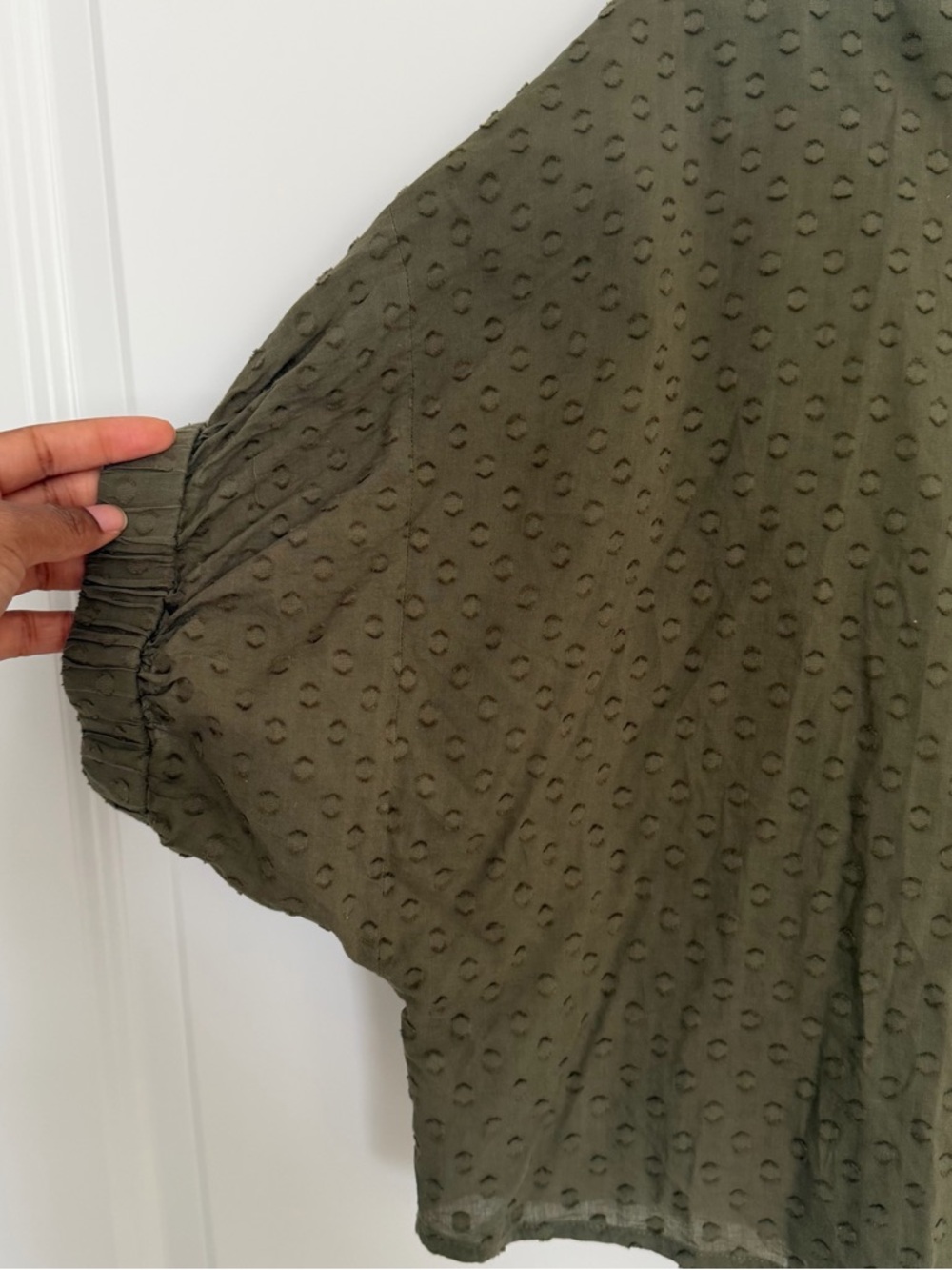 Emerson Fry Mandarin Collar Top in Moss - Picture 8 of 9